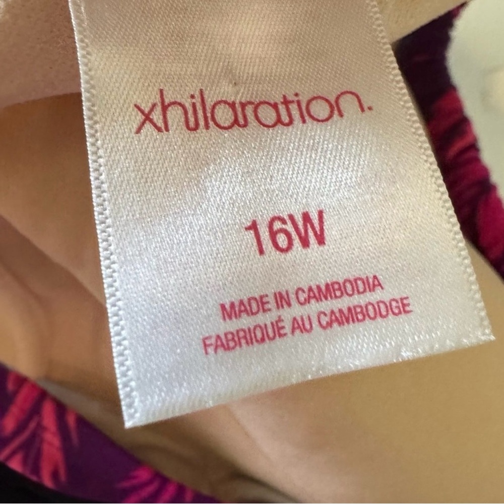 XHILARATION Size 16W Colorful Tankini Swimsuit Top - Picture 4 of 4